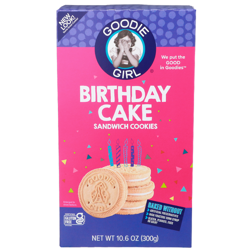Goodie Girl Birthday Cake Sandwich Cookies - 10.6 Ounce