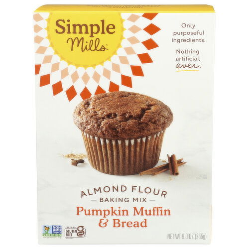 Simple Mills Pumpkin Almond Flour Muffin & Bread Mix - 9 Ounce