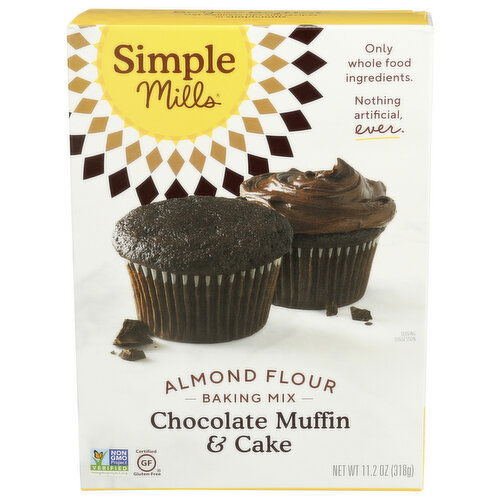 Simple Mills Chocolate Almond Flour Muffin & Cake Mix - 11.2 Ounce