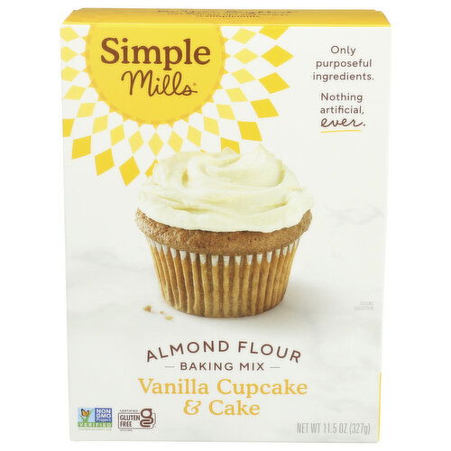 Simple Mills Vanilla Almond Flour Cupcake & Cake Mix - 11.5 Ounce