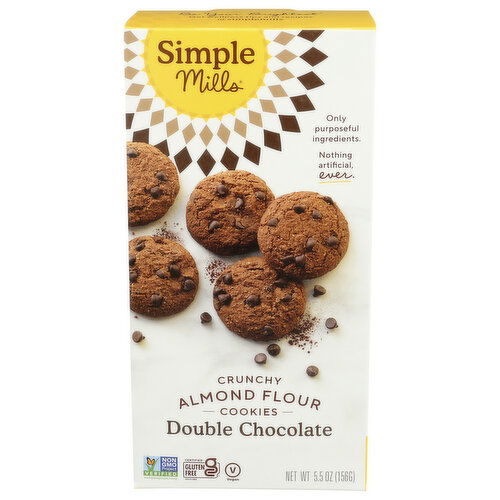 Simple Mills Double Chocolate Crunchy Almond Flour Cookies - 5.5 Ounce