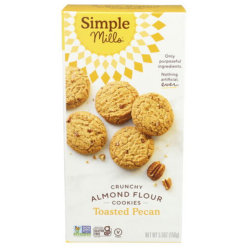 Simple Mills Toasted Pecan Crunchy Almond Flour Cookies - 5.5 Ounce