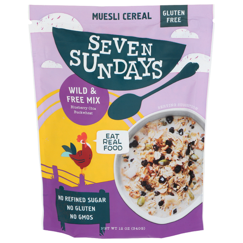Seven Sundays Wild & Free Blueberry Muesli Cereal Chia Mix - 12 Ounce - 1 Count