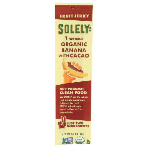 Solely:Fruit Jerky Banana With Cacao - 0.8 Ounce