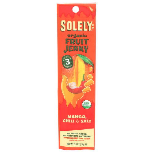 SOLELY: Mango, Chili Organic Fruit Jerky Mango With Chili & Salt - 0.8 Ounce