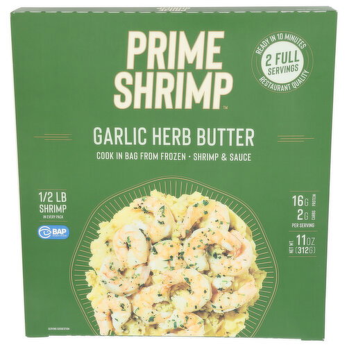 Prime Shrimp Garlic Herb Butter Shrimp & Sauce - 5.5 Ounce - 2 Count Image 1 of 4