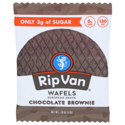 Rip Van Wafels Chocolate Brownie - 1.16 Ounce