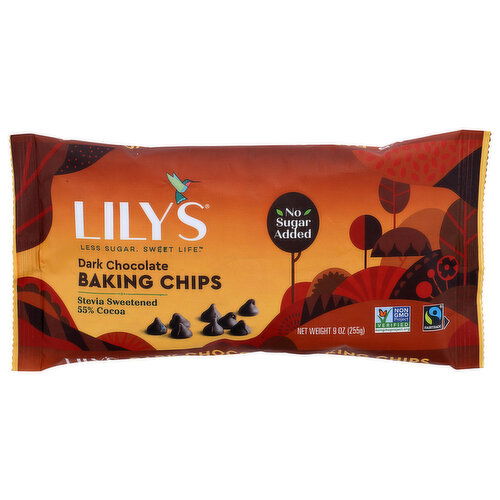 Lily's Dark Chocolate Baking Chips - 9 Ounce