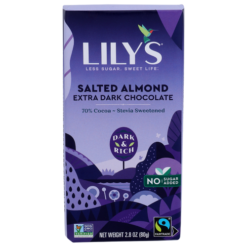 Lily's Salted Almond Dark & Rich Extra Chocolate - 2.8 Ounce