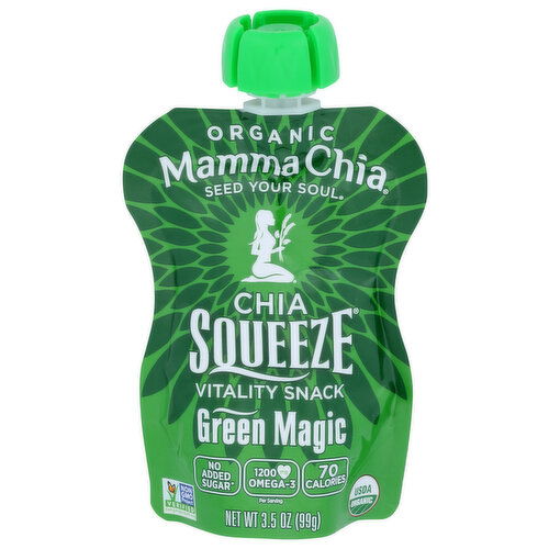 Mamma Chia Squeeze Vitality Snack Green Magic 8 Pck Og - 3.5 Ounce