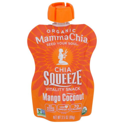 Mamma Chia Mango Coconut Organic Squeeze - 3.5 Ounce