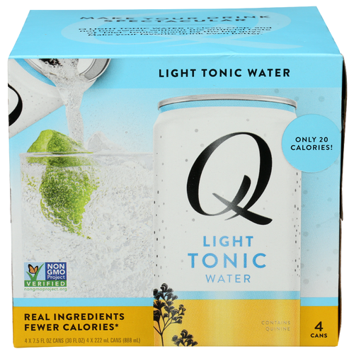 Q Mixers Light Tonic Water - 7.5 Fluid Ounce - 4 Count