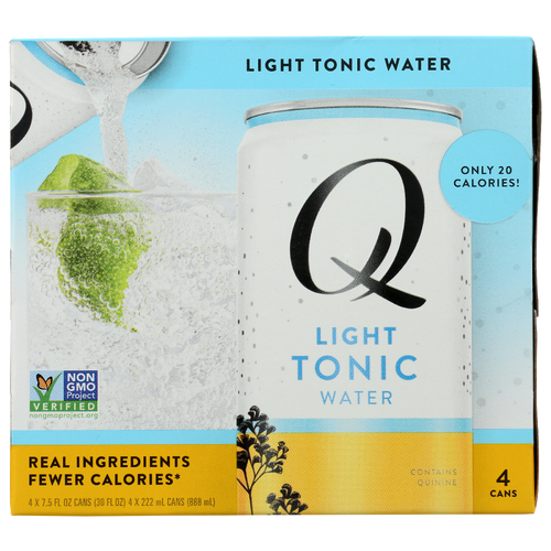Q MIXERS Light Tonic - 7.5 Fluid Ounce - 4 Count