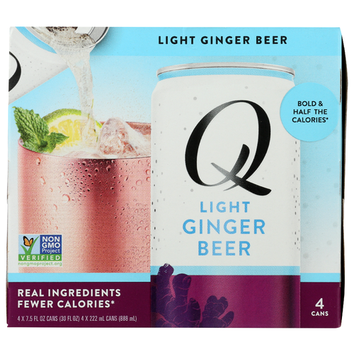 Q Mixers Light Ginger Beer - 7.5 Fluid Ounce - 4 Count