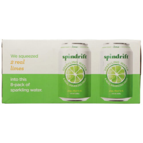 Spindrift Lime Sparkling Water 8 Pack - 12 Fluid Ounce - 8 Count