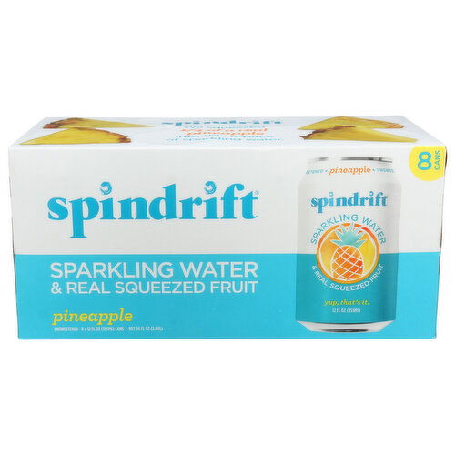 Spindrift Pineapple 8PKS - 12 Fluid Ounce - 8 Count