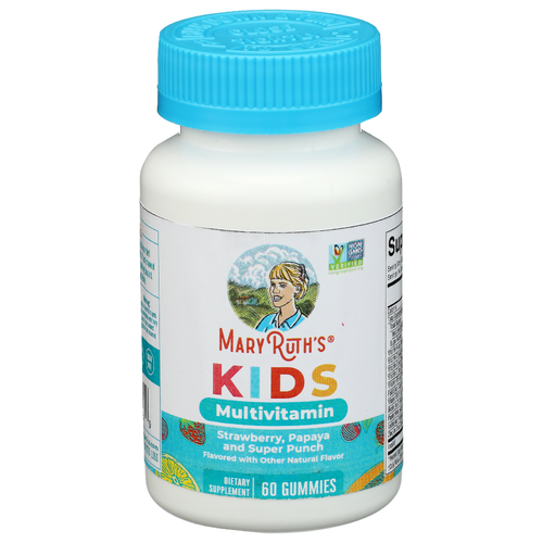 MARYRUTH's Strawberry Papaya Superpunch Sugar Free Kids Multivitamin Gummies - 60 Count Image 1 of 2