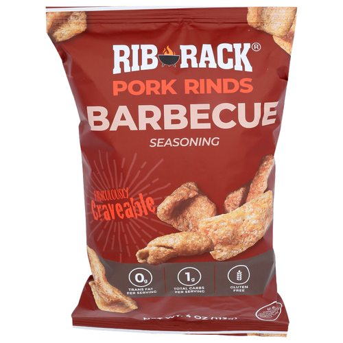Rib Rack Barbecue Pork Rinds - 4 Ounce