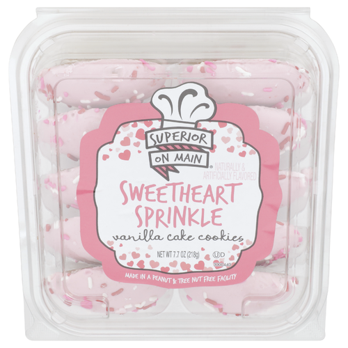 Superior On Main Sweetheart Sprinkle Iced Cake Cookies - 0.77 Ounce - 10 Count