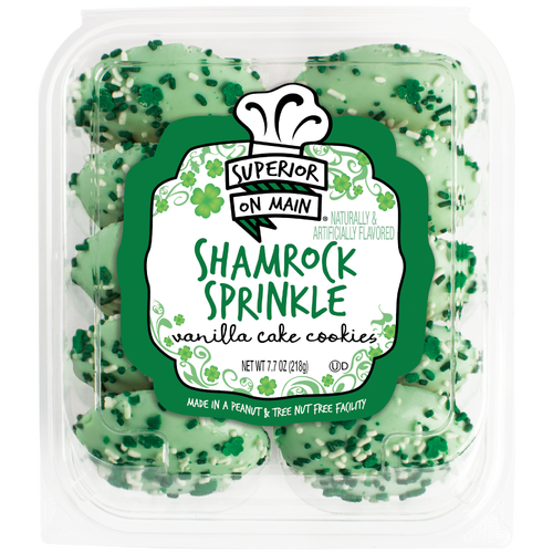 Superior On Main Shamrock Sprinkle Iced Cake Cookies - 0.77 Ounce - 10 Count