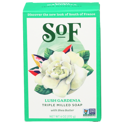 South Of France Lush Gardenia Sof Triple Milled Bar Soap - 6 Ounce