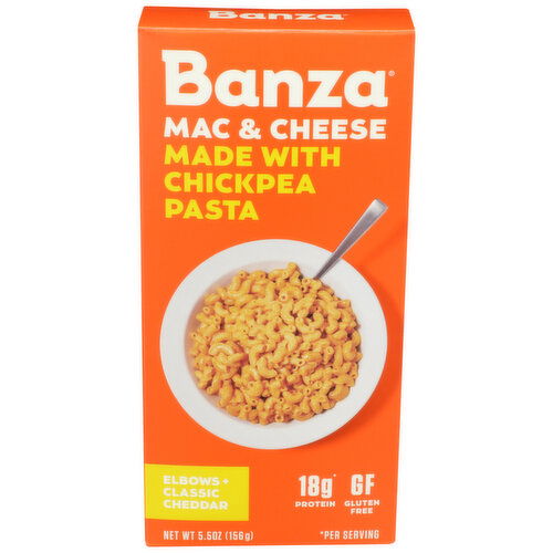 BANZA Chickpea Pasta Mac & Mac & Cheddar Cheese - 5.5 Ounce