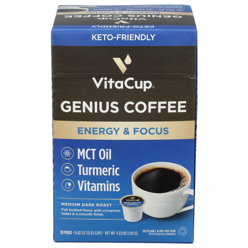 Vitacup Single Serve Pods Genius Blend Coffee Pod - 0.406 Ounce - 10 Count