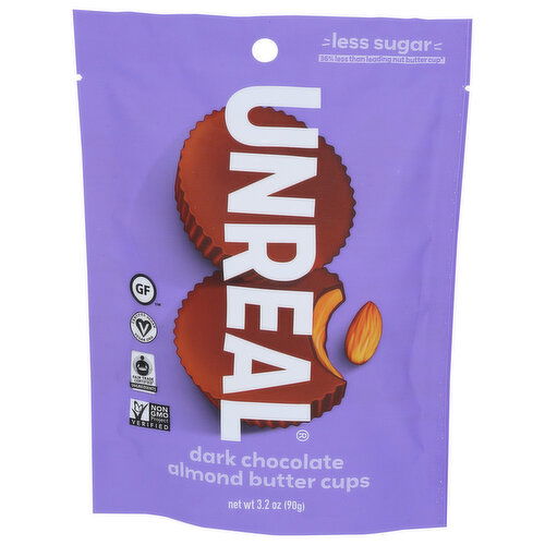 Unreal Dark Chocolate Almond Butter Cups - 3.2 Ounce - 1 Count Image 1 of 2