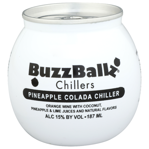 Buzzballz Orange Wine With Coconut, Pineapple & Lime Juices And Natural Flavors Chillers Colada Chiller - 187 ml