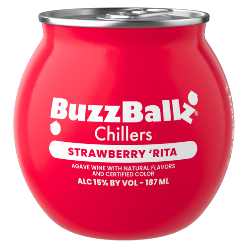 BuzzBallz Strawberry Wine Based Cocktail, 30 Proof - 187 ml