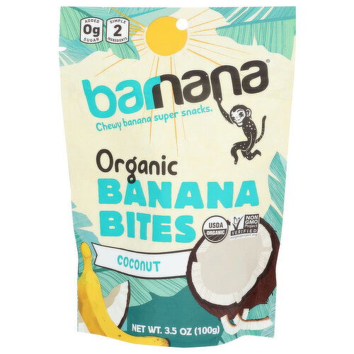 Barnana Coconut Banana Bites Chewy - 3.5 Ounce