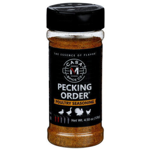 Casa M Spice Co Peppery Earthy, Citrusy Blend, Mixed Pecking Order Poultry Seasoning - 4.5 Ounce