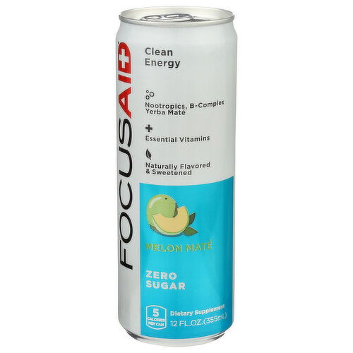 Lifeaid Melon Maté Sparkling Focusaid Zero Focus - 12 Fluid Ounce