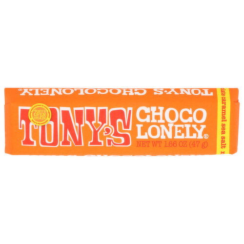 TONY's Chocolonely Chocolate Bar Milk Caramel Sea Salt - 1.66 Ounce