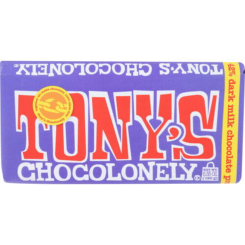 TONY'S CHOCOLONELY 42% Dark Milk Chocolate With Pretzel And Toffee - 6.35 Ounce