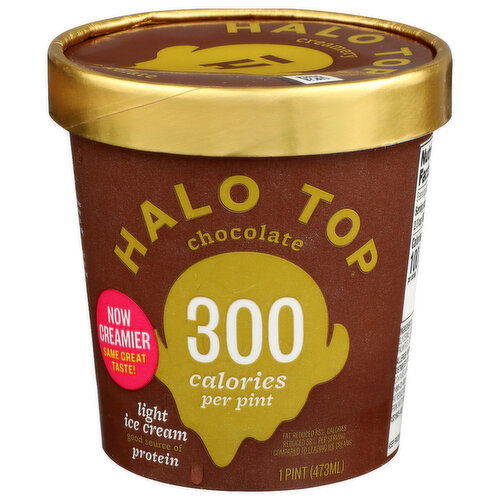 Halo Top Chocolate Light Ice Cream - 1 Pint