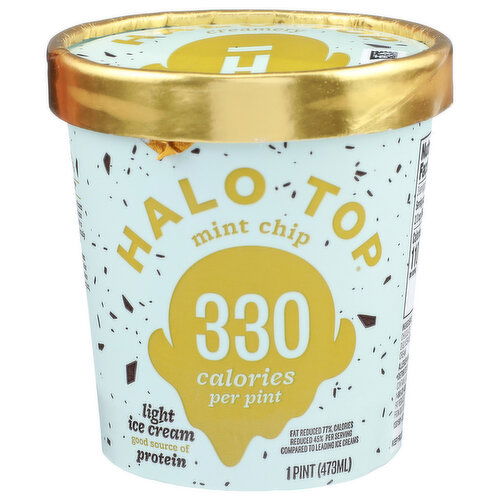 Halo Top Mint Chip Light Ice Cream - 1 Pint Image 1 of 2