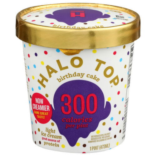 Halo Top Birthday Cake Light Ice Cream - 1 Pint