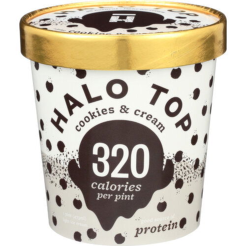 Halo Top Ice Cream Cookies & Cream - 1 Pint