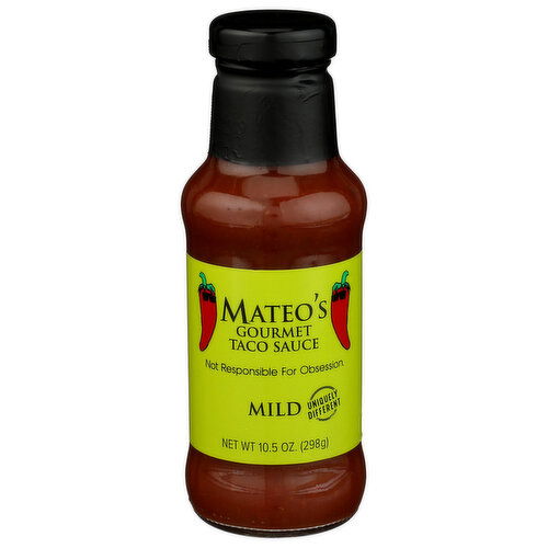 MATEO'S GOURMET SALSA 6 Taco Sauce Mild Heat - 10.5 Ounce