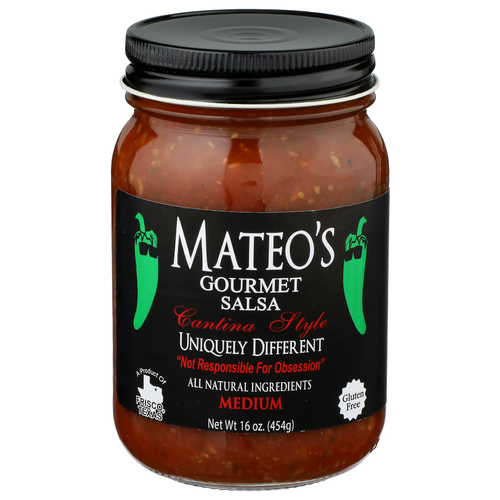 Mateo's Gourmet Salsa Medium Cantina Style - 16 Ounce
