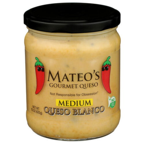 MATEO's Salsa Medium Queso Blanco - 15 Ounce
