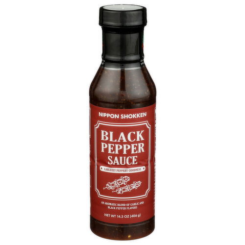 Nippon Shokken U.S.A. Peppery 12 Btl Retail Black Pepper Sauce - 14.3 Ounce
