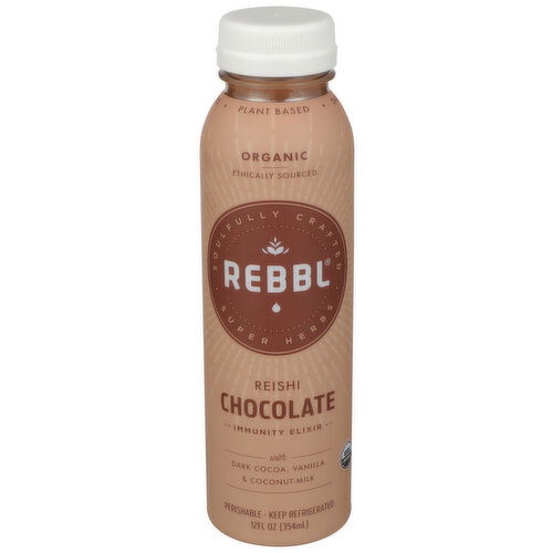 Rebbl Reishi Chocolate Immunity Elixir - 12 Fluid Ounce