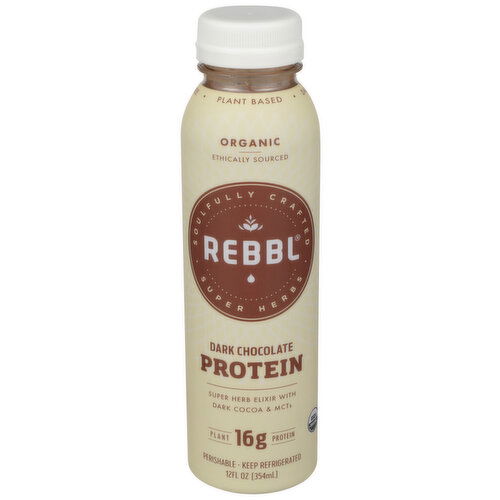 Rebbl Dark Chocolate Protein - 12 Fluid Ounce