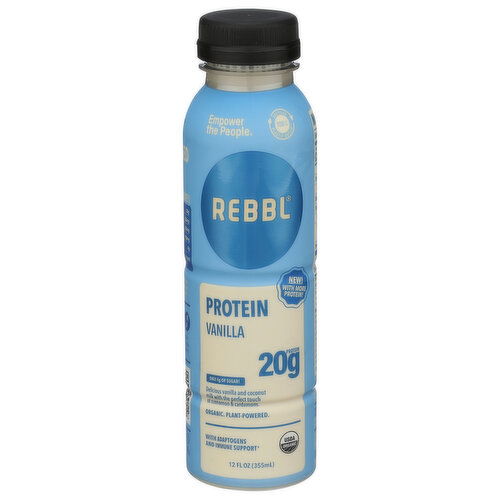 REBBL Vanilla Bean Plant-Based Rtd Protein Beverage - 12 Fluid Ounce