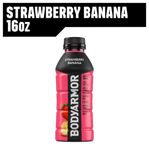 Bodyarmor Strawberry Banana Sports Drink Bottle - 16 Fluid Ounce Image 1 of 4