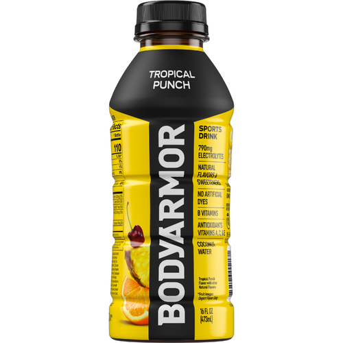 Bodyarmor Tropical Punch Electrolyte Sports Drink, Bottle - 16 Fluid Ounce