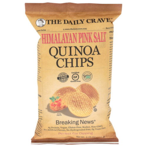 THE DAILY CRAVE Quinoa Chips Seasoned With Himalayan Pink Salt - 4.25 Ounce