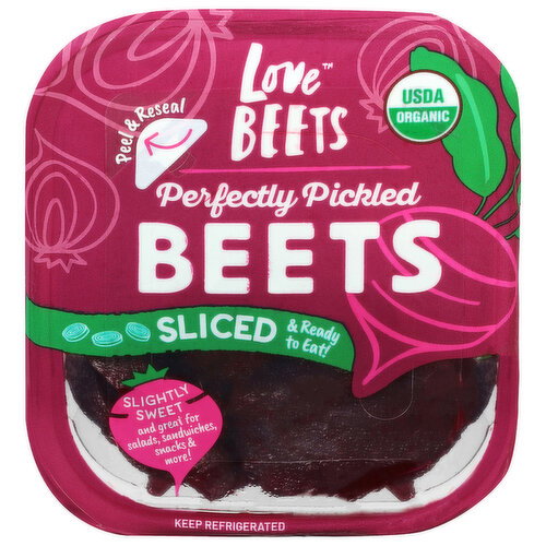 Love Beets Pickled Cooked, Organic Perfectly Sliced - 6.5 Ounce
